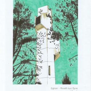 Illustration - Série urbaniste Eglise - Roodt-sur-Syre
