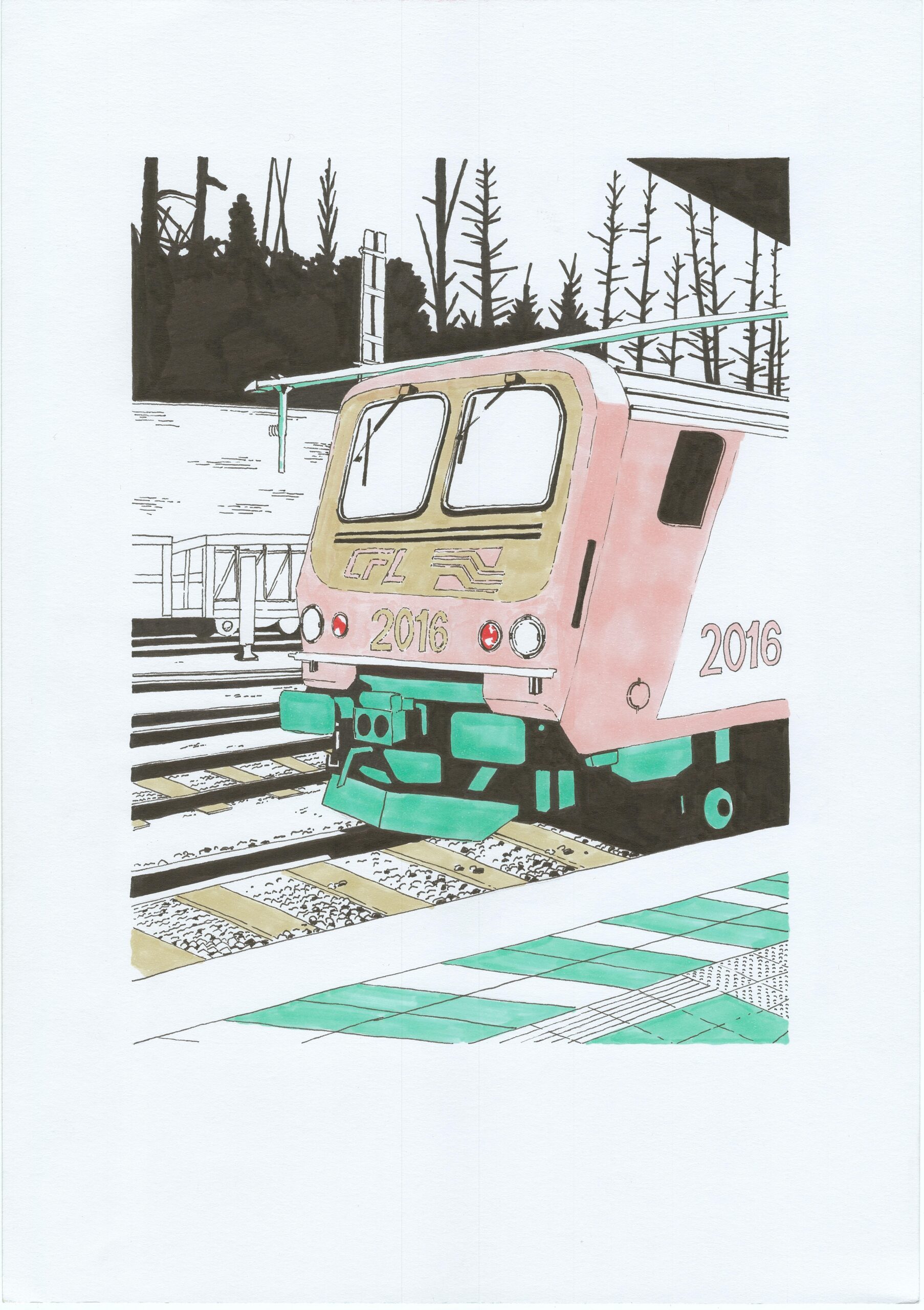 Illustration - Série urbaniste Gare - Esch-sur-Alzette